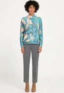 Kayla Print Shirt - Blue