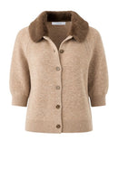 Dita Turtle Neck Jumper - Light Cognac Melange