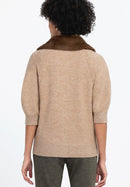 Dita Turtle Neck Jumper - Light Cognac Melange