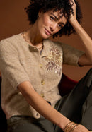 Rene Plain Jumper - Light Cognac Melange
