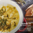 28cm Shallow Round Cast Iron Casserole - Red