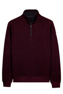 1/2 Zip 2 Tone Sweatshirt - Deep Mauve
