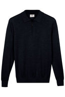 1/2 Zip Merino Wool Jumper - Navy