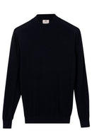 Merino Wool Turtle Neck Jumper - Navy