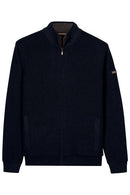 Lined Zip Cardigan - Navy