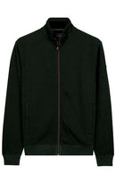 2 Tone Jacquard Sweat Cardigan - Leaf Green