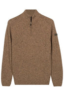 Wool Mix 1/2 Zip jumper - Taupe