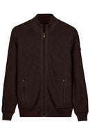 Lined Zip Structure Cardigan - Espresso Brown