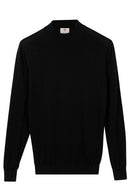 Merino Wool Turtle Neck Jumper - Black