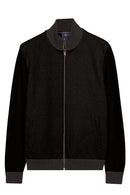 Cashmere Mix Zip Cardigan - Dark Anthracite