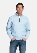 1/2 Zip Sweatshirt - Soft Blue