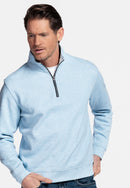 1/2 Zip Sweatshirt - Soft Blue