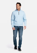 1/2 Zip Sweatshirt - Soft Blue