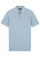 Knitted Polo Shirt - Soft Blue