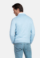 Plain Round Neck Jumper - Soft Blue