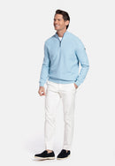 1/2 Zip Jumper - Soft Blue