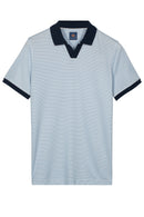 Contrast Collar Polo Shirt - Soft Blue