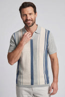 Knitted Polo Shirt - Riviera Blue