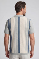 Knitted Polo Shirt - Riviera Blue