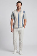 Knitted Polo Shirt - Riviera Blue