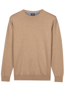 Plain Round Neck Jumper - Sand