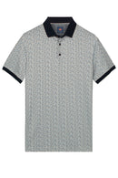 Print Polo Shirt - Soft Grey