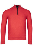 Waffle 1/2 Zip Jumper - Coral Melange