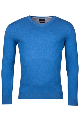 V Neck Jumper - Bright Cobalt