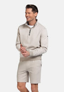1/2 Zip Sweatshirt - Beige