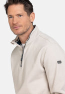 1/2 Zip Sweatshirt - Beige