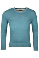 V Neck Jumper - Sky Blue Melange