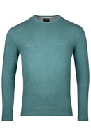 Plain Round Neck Jumper - Sky Blue Melange