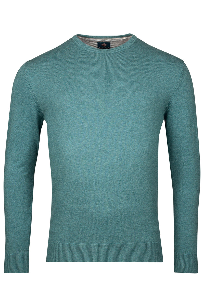 Plain Round Neck Jumper - Sky Blue Melange