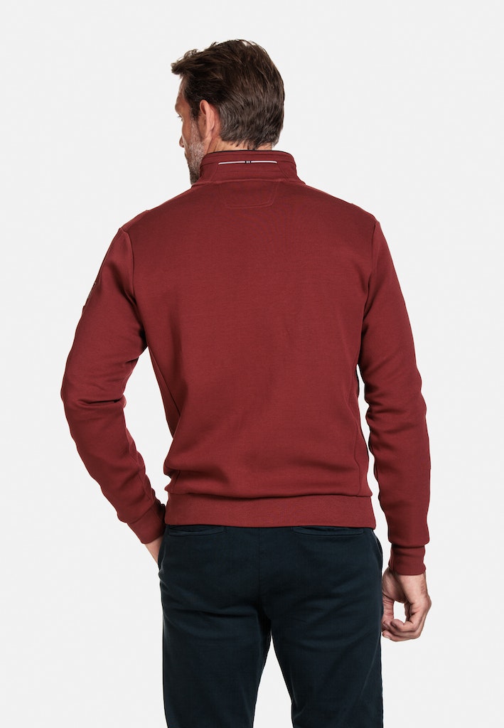 Doubleface 1/2 Zip Sweatshirt - Stone Red