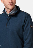 Jacquard 1/2 Zip Sweatshirt - Denim Blue