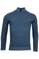 Plain Cotton 1/2 Zip Jumper - Raf Blue