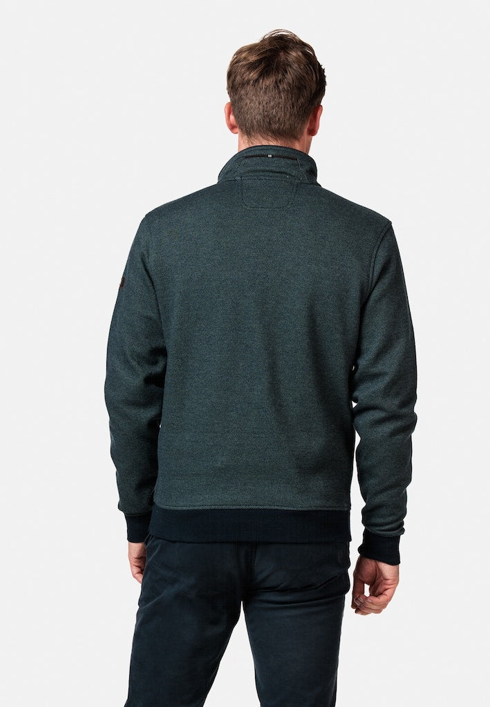 Jacquard 1/2 Zip Sweatshirt - Misty Green