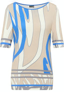 short sleeve print top - Multipatterned