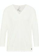 V Neck Plain T-Shirt - Off White