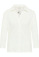 V Neck Plain Blouse - Off White