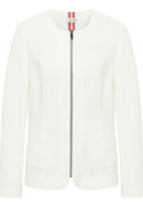 Round Neck Zipped Blazer - Off White