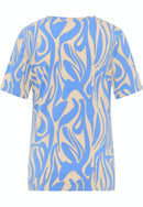 Lebek V Neck Print T-Shirt - Azur