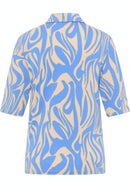 Print Polo Shirt - Azur
