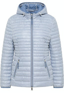 Quilted Hooded Jacket - Denim