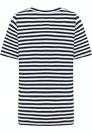 V Neck Striped T-Shirt - Navy