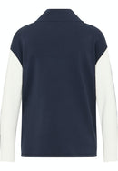Drawstring Neck Sweatshirt - Navy