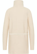 Long Zipped Cardigan - Creme Brulee