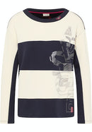 Round Neck Stripe Jumper - Panna Cotta