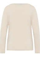 Round Neck Front Print T-Shirt - Panna Cotta