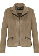 Faux Suede Jacket - Cognac